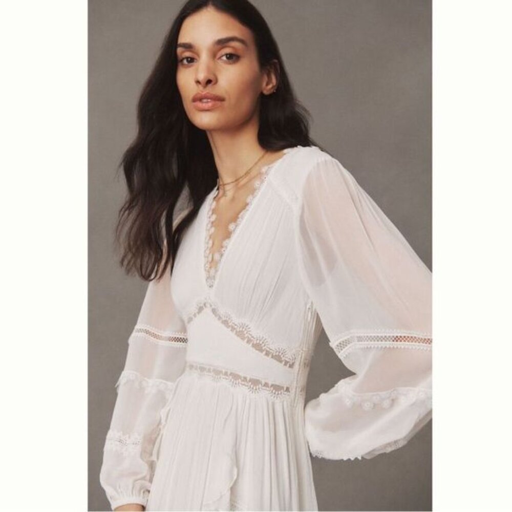 Rococo Sand Mia long-sleeve Ruffled Maxi Dress. Worn once. - Picture 3 of 5